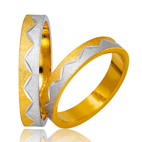STERGIADIS Wedding Ring With Pattern Gold K14 747-WGGOLD