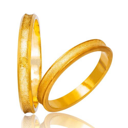 STERGIADIS Wedding Ring With Pattern Gold K14 752-GOLD