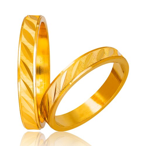 STERGIADIS Wedding Ring With Pattern Gold K14 755-GOLD
