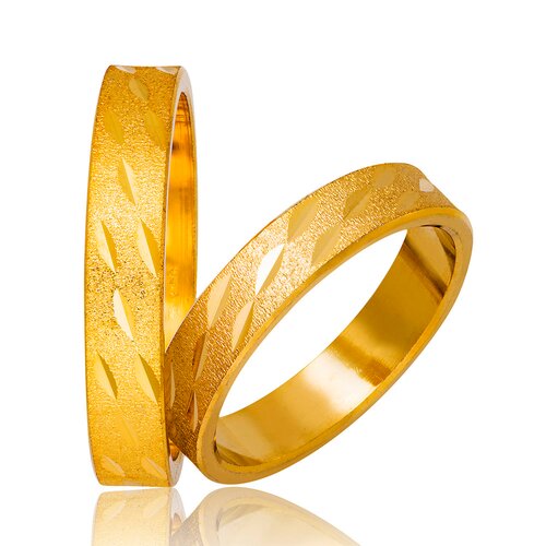 STERGIADIS Wedding Ring With Pattern Gold K14 759-GOLD