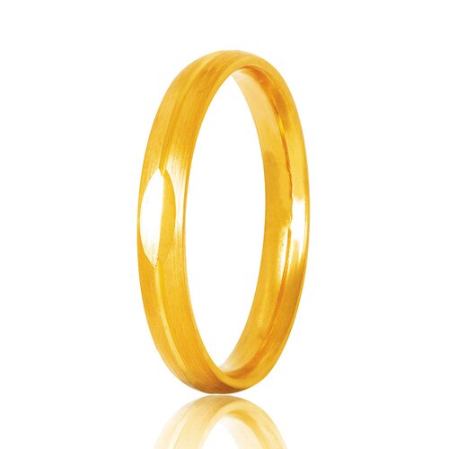 STERGIADIS Wedding Ring With Pattern Gold K14 S9-GOLD
