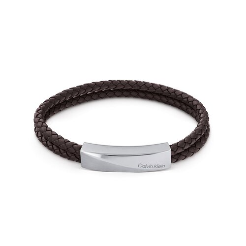 CALVIN KLEIN Leather Stainless Steel Bracelet 35000098