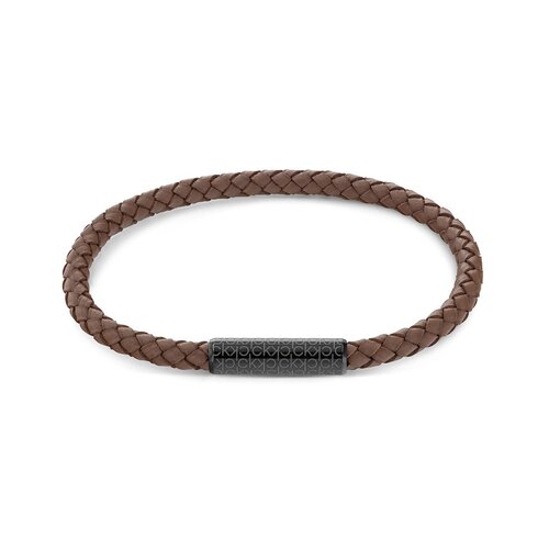 CALVIN KLEIN Leather Stainless Steel Bracelet 35000103