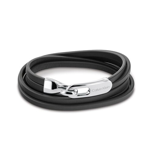 CALVIN KLEIN Leather Stainless Steel Bracelet 35000109