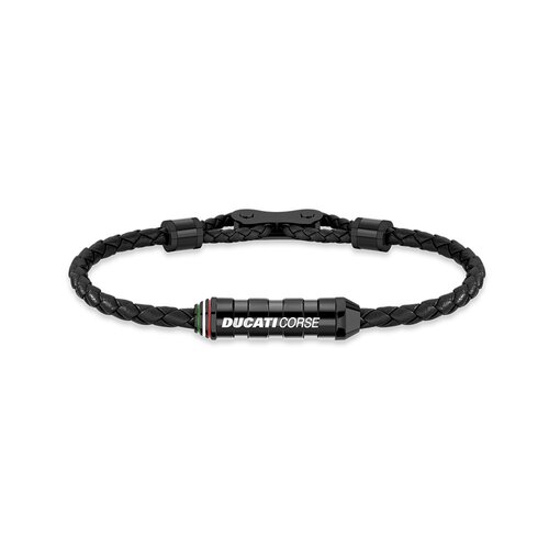 DUCATI Dinamica Leather Stainless Steel Bracelet DTAGB2137211