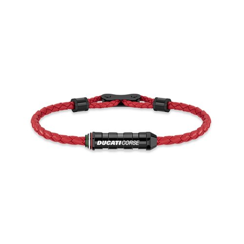 DUCATI Dinamica Leather Stainless Steel Bracelet DTAGB2137213