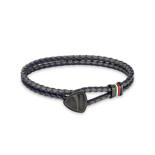 DUCATI Scudetto Leather Stainless Steel Bracelet DTAGB2137507