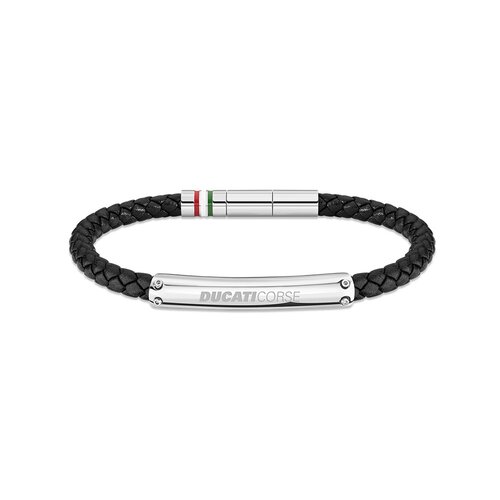 DUCATI Vittoria Leather Stainless Steel Bracelet DTAGB2137801