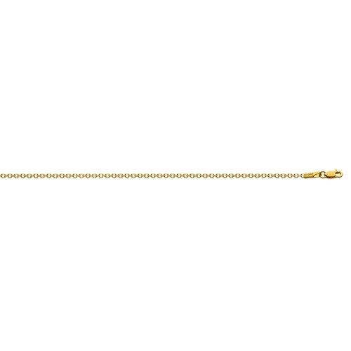 ALORO Καδένα Σε Κίτρινο Χρυσό 14K Στρογγυλή Διαμανταρισμένη ΚΣΔ050-50