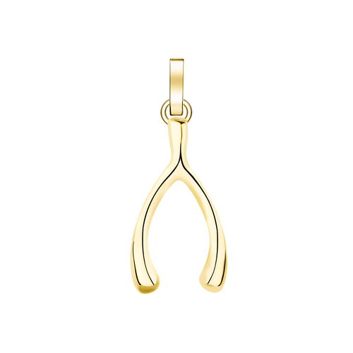 ROSEFIELD Lucky Χρυσό Μενταγιόν Wishbone Από Ανοξείδωτο Ατσάλι PE-GOLD-WISHBONE