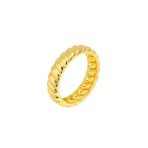 PRINCESILVERO Δαχτυλίδι Χρυσό Βεράκι Στριφτό Από Ασήμι 925 3ZK-RG138-3