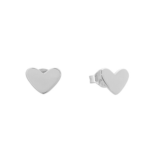 PRINCESILVERO Σκουλαρίκια Καρδιά Ματ Από Ασήμι 925 3ZK-SC185-1