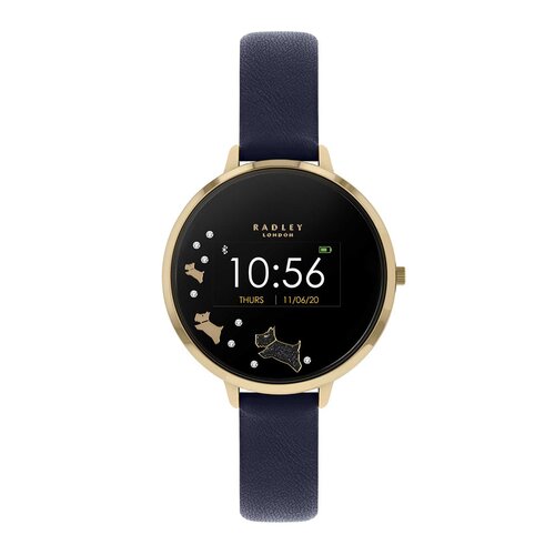 RADLEY LONDON Series 03 Smartwatch Dog Gold and Navy Leather RYS03-2004