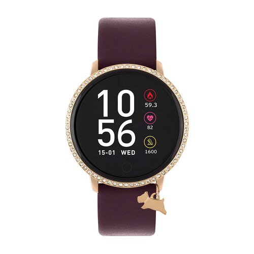 RADLEY LONDON Series 05 Smartwatch With Charm Rose Gold and Burgundy Leather RYS05-2106-INΤ