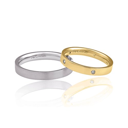 FACADORO Wedding Ring With Pattern Gold K14 WR-11WG
