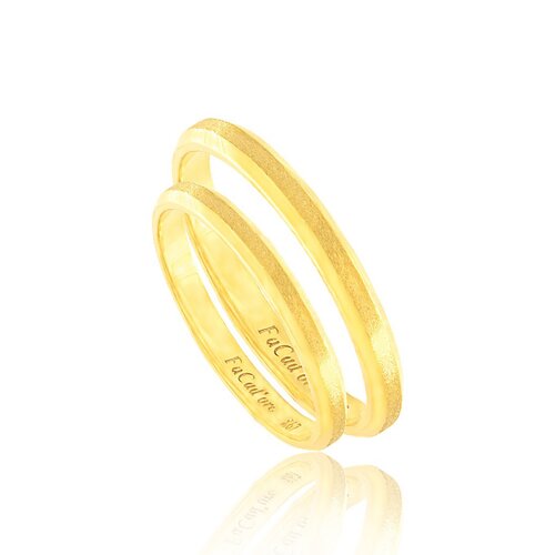 FACADORO Wedding Ring With Pattern Gold K14 WR-100W