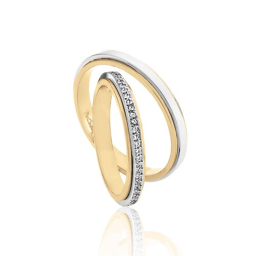 FACADORO Wedding Ring With Pattern Gold K14 WR-58WG
