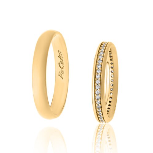 FACADORO Wedding Ring With Pattern Gold K14 WR-71G