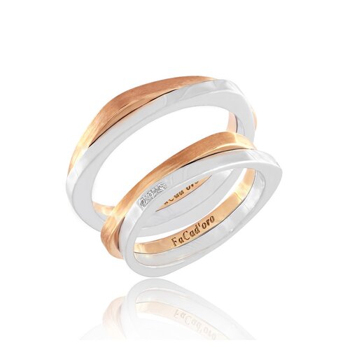 FACADORO Wedding Ring With Pattern Gold K14 WR-85WRG