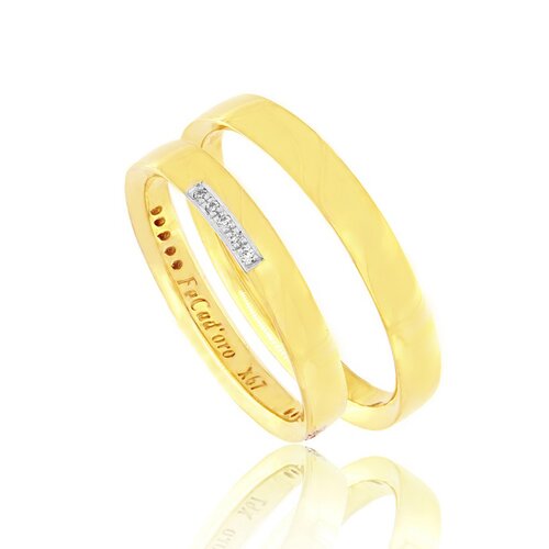 FACADORO Wedding Ring With Pattern Gold K14 WR-90G