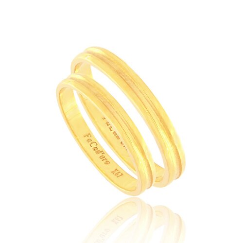 FACADORO Wedding Ring With Pattern Gold K14 WR-93G