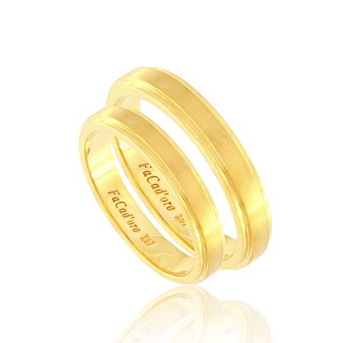 FACADORO Wedding Ring With Pattern Gold K14 WR-97G