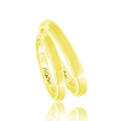 FACADORO Wedding Ring With Pattern Gold K14 WR-98W