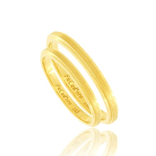 FACADORO Wedding Ring With Pattern Gold K14 WR-99G