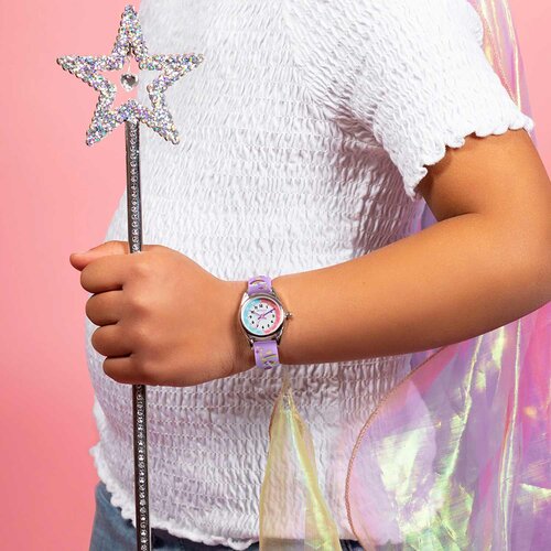 TIKKERS Girls Purple Strap Unicorn Time Teacher Set Με Αυτοκόλλητα ATK0145