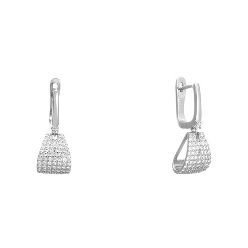 PRINCESILVERO Σκουλαρίκι Κρεμαστό Με Πέτρες Από Ασήμι 925 4F-SC036-1