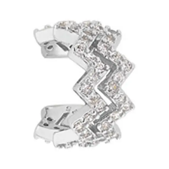 PRINCESILVERO Σκουλαρίκι EAR CUFF Κεραυνός Με Πέτρες Από Ασήμι 925 1O-SC018-1