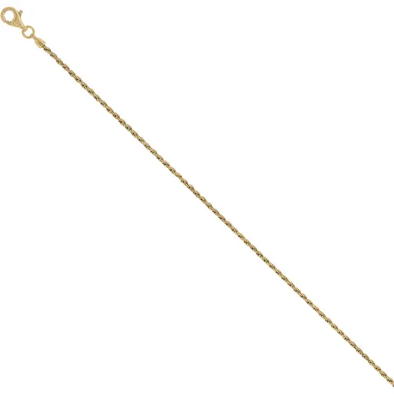 PRINCESILVERO Καδένα Χρυσή Corda  Από Ασήμι 925 60cm 9R-CH007-3-60