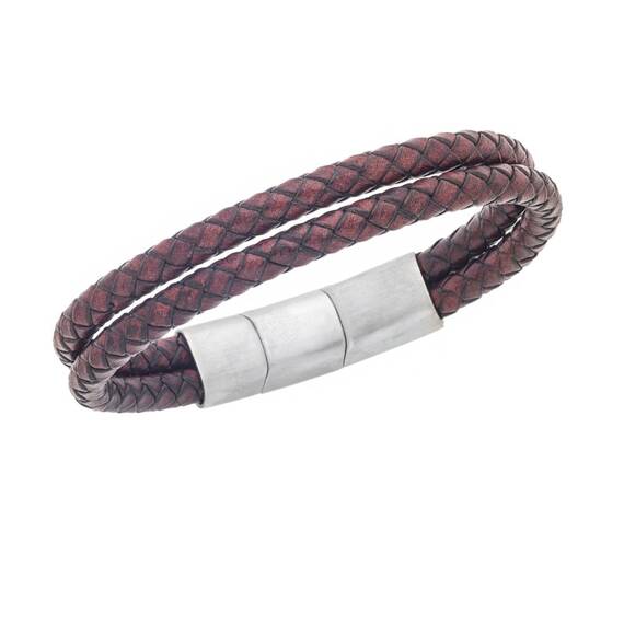 Βραχιόλι Senza Men&#039;s Steel Blue Leather Strap