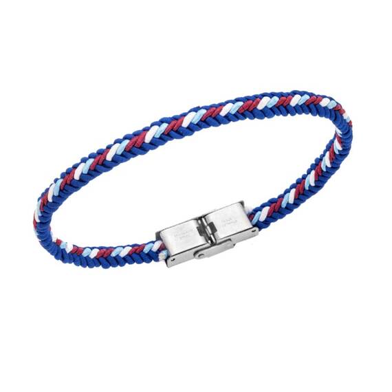 Βραχιόλι Senza Men&#039;s Steel Navy Style Cord Strap