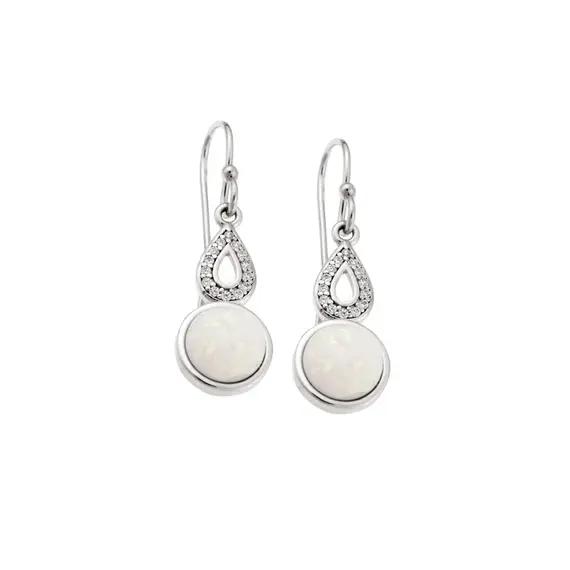 Σκουλαρίκια Senza από ασήμι 925, Opal