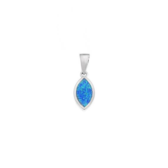 Μοτίφ Senza από ασήμι 925, δάκρυ με Opal