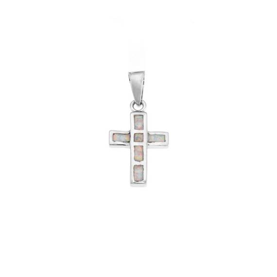 Μοτίφ Senza από ασήμι 925, Σταυρός με Opal