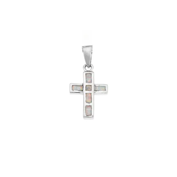 Μοτίφ Senza από ασήμι 925, Σταυρός με Opal
