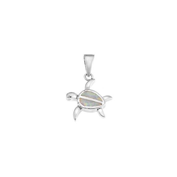 Μοτίφ Senza από ασήμι 925, χελωνίτσα με Opal