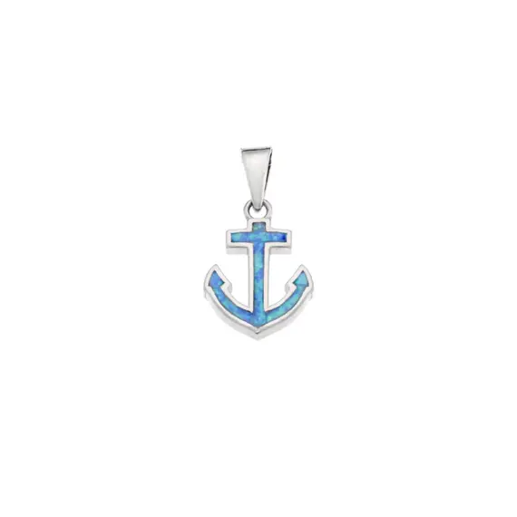 Μοτίφ Senza από ασήμι 925, άγκυρα με Opal