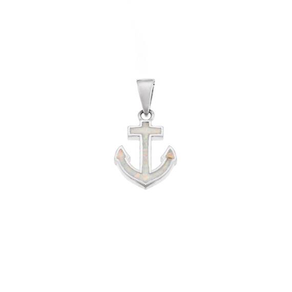 Μοτίφ Senza από ασήμι 925, άγκυρα με Opal
