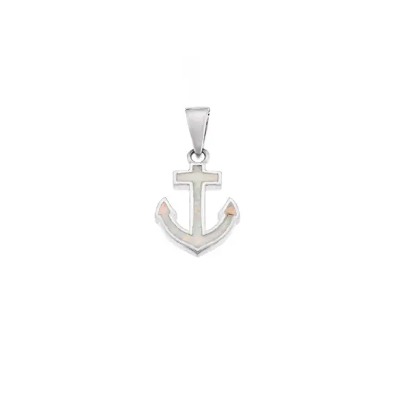Μοτίφ Senza από ασήμι 925, άγκυρα με Opal