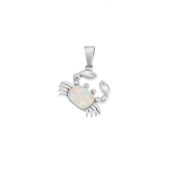 Μοτίφ Senza από ασήμι 925, καβουράκι με Opal