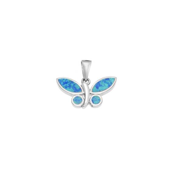 Μοτίφ Senza από ασήμι 925, πεταλούδα με Opal