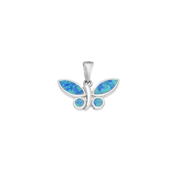 Μοτίφ Senza από ασήμι 925, πεταλούδα με Opal