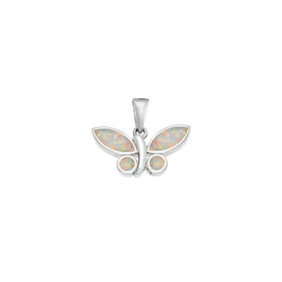 Μοτίφ Senza από ασήμι 925, πεταλούδα με Opal