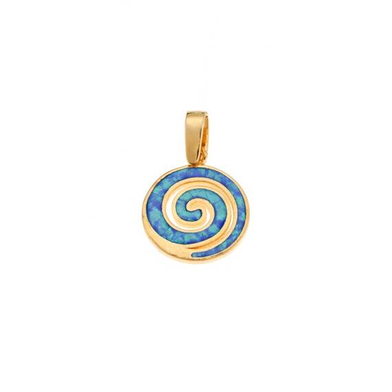 Μοτίφ Senza από επιχρυσωμένο ασήμι 925, Σπείρα με Opal