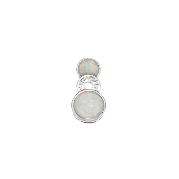 Μοτίφ Senza από ασήμι 925, κύκλοι με μαίανδρο και Opal