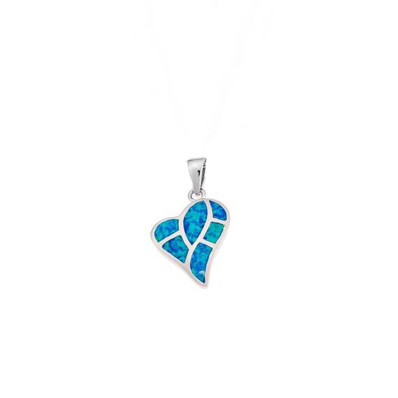 Μοτίφ Senza από ασήμι 925, καρδιά με Opal