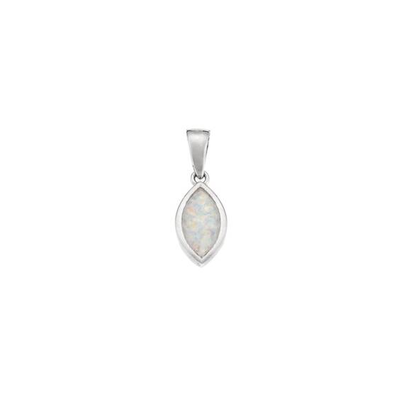 Μοτίφ Senza από ασήμι 925, δάκρυ με Opal